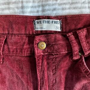 We The Free Burgundy Corduroy Trousers
